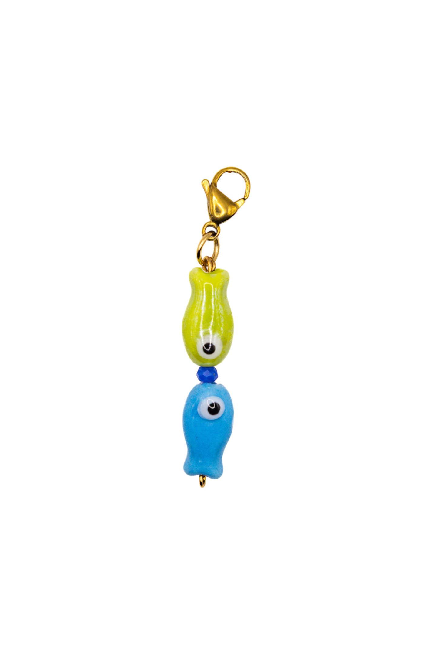 Charm Fishkiss (verde y azul)