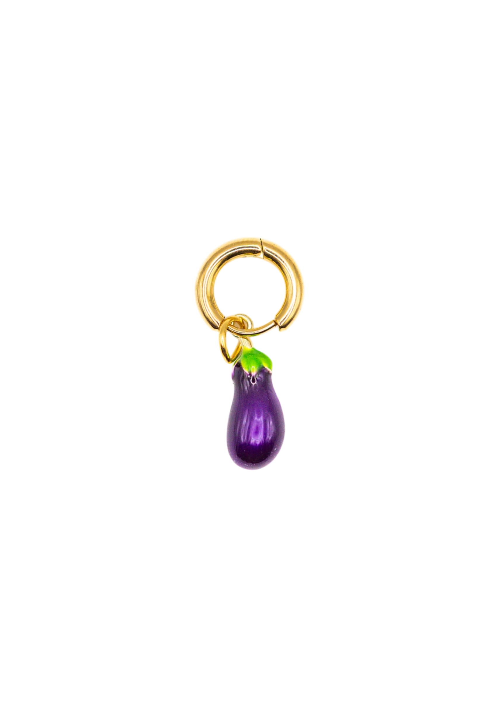 Pendiente mini berenjena