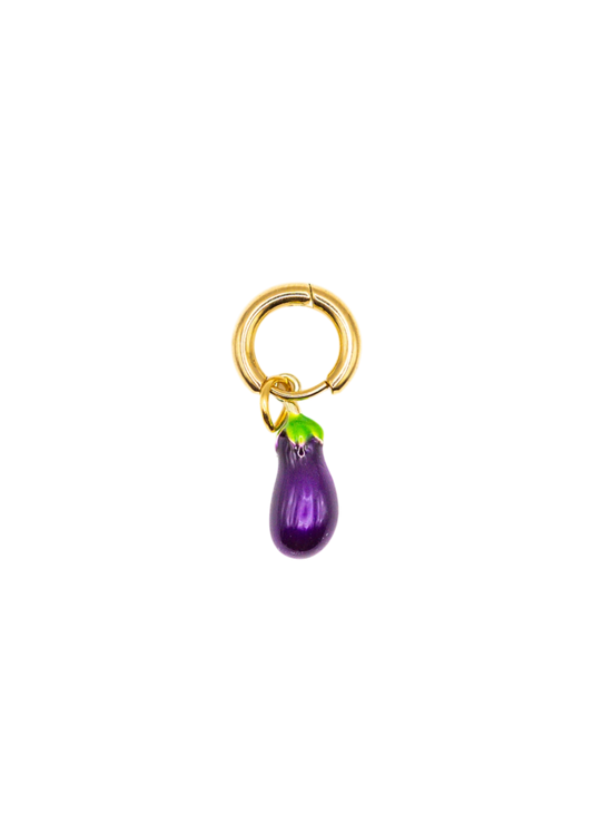 Pendiente mini berenjena