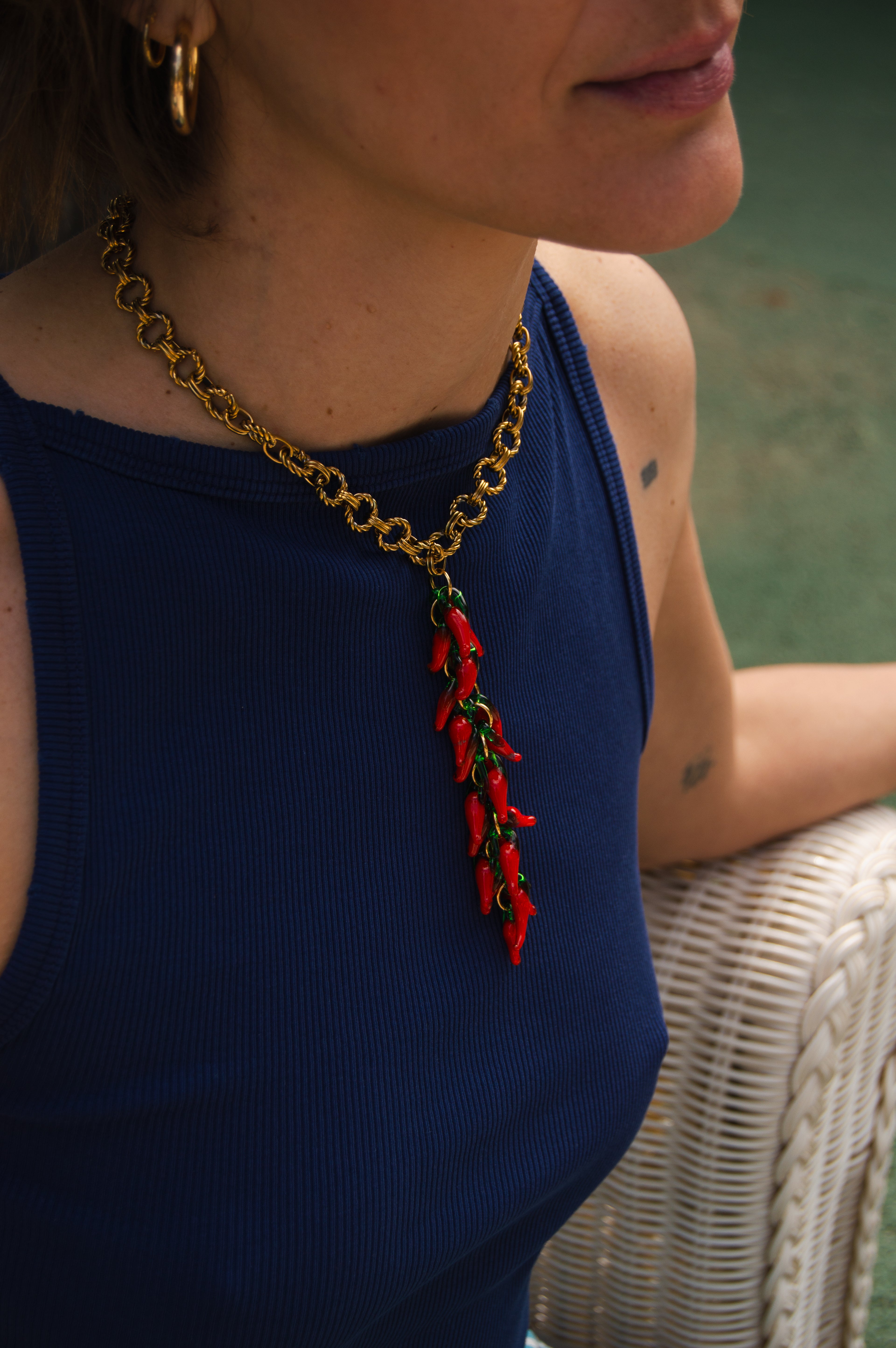 Collar Fuego vivo golden