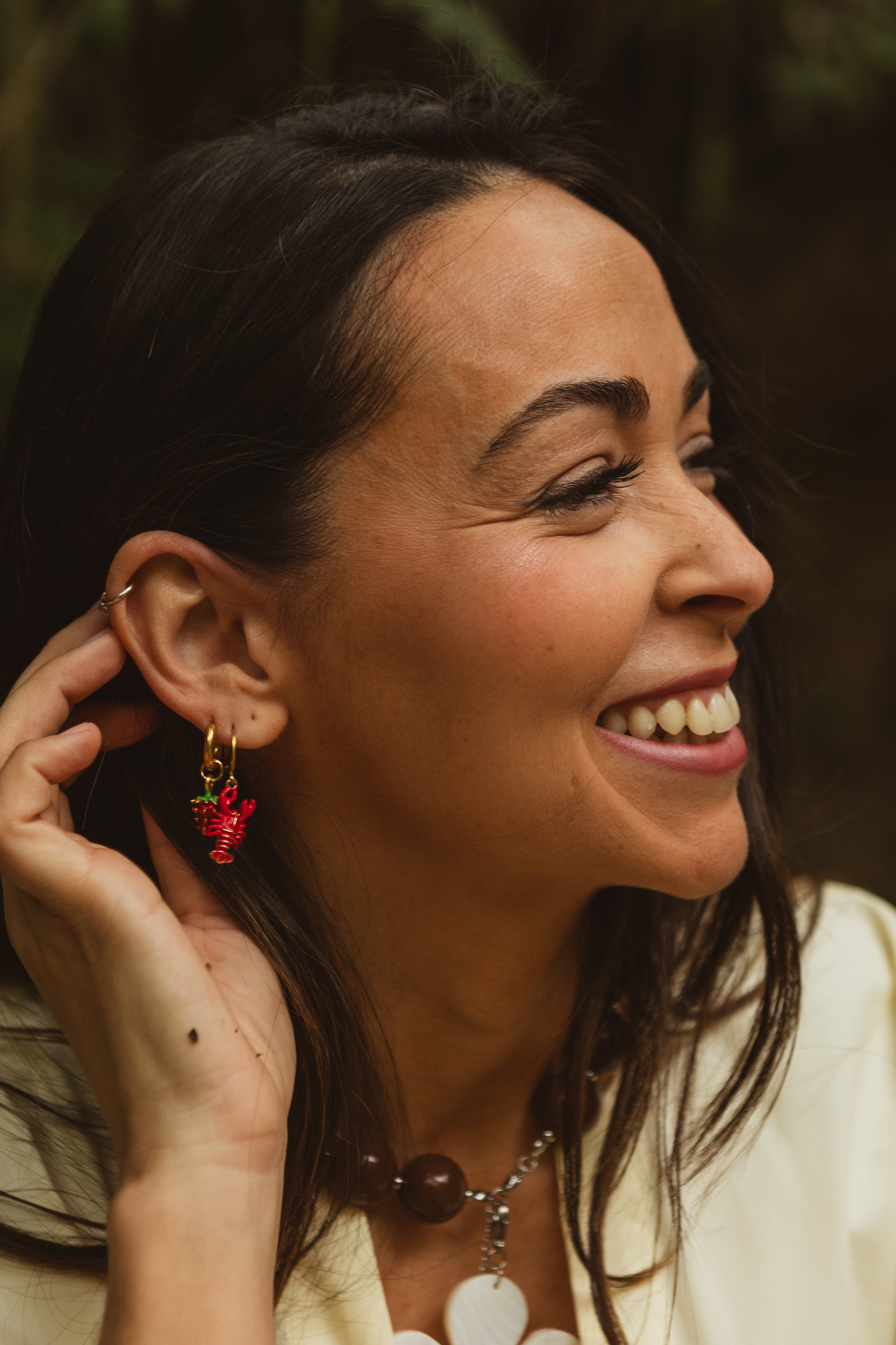 Pendiente mini langosta