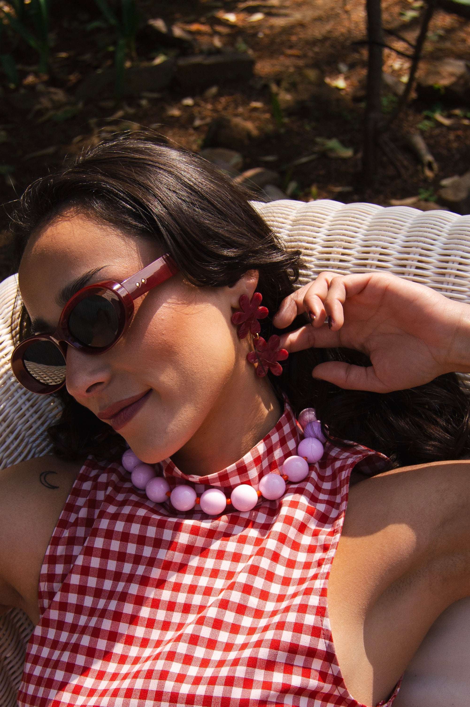 Pendiente Fiorelina Rojo