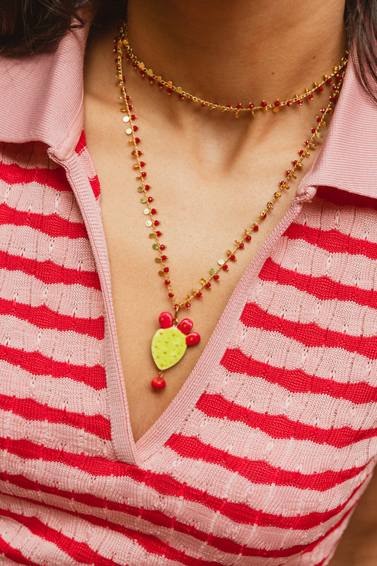 Collar Elaia (cadena roja)