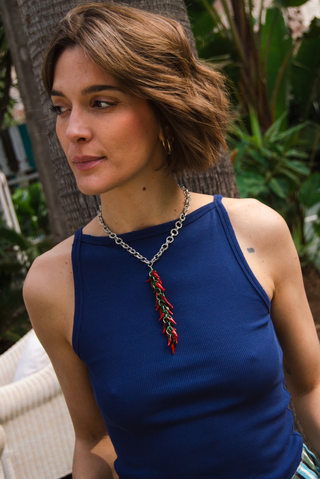 Collar Fuego vivo silver